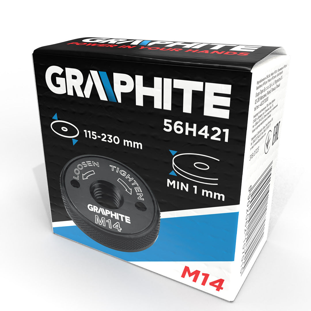 Rýchloupínacia matica pre uhlovú brúsku M 14 od GRAPHITE nájdeš na naravis.sk