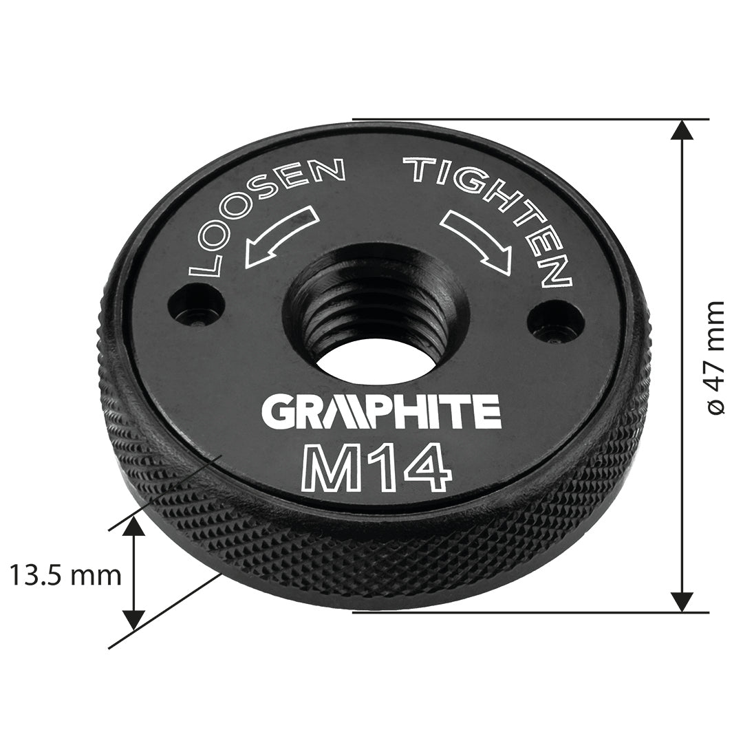 Rýchloupínacia matica pre uhlovú brúsku M 14 od GRAPHITE nájdeš na naravis.sk