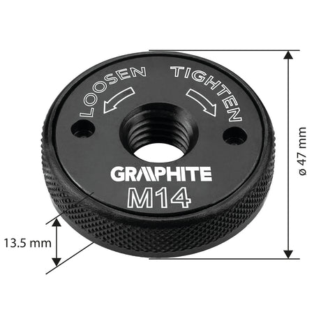 Rýchloupínacia matica pre uhlovú brúsku M 14 od GRAPHITE nájdeš na naravis.sk