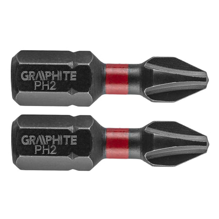 Rázové bity PH2 x 25 mm, 2 ks. od GRAPHITE nájdeš na naravis.sk