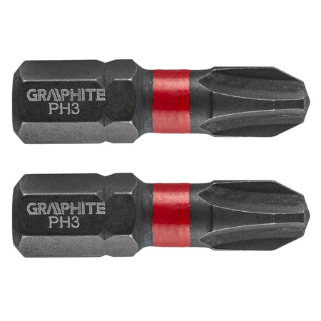 Rázové bity PH3 x 25 mm, 2 ks. od GRAPHITE nájdeš na naravis.sk
