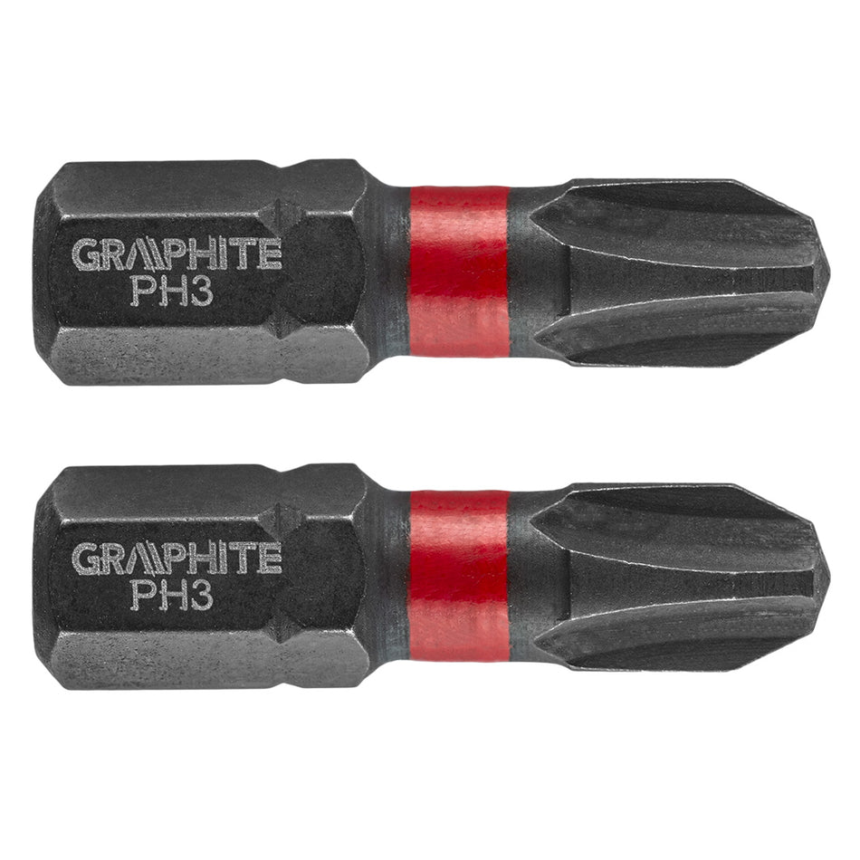 Rázové bity PH3 x 25 mm, 2 ks. od GRAPHITE nájdeš na naravis.sk