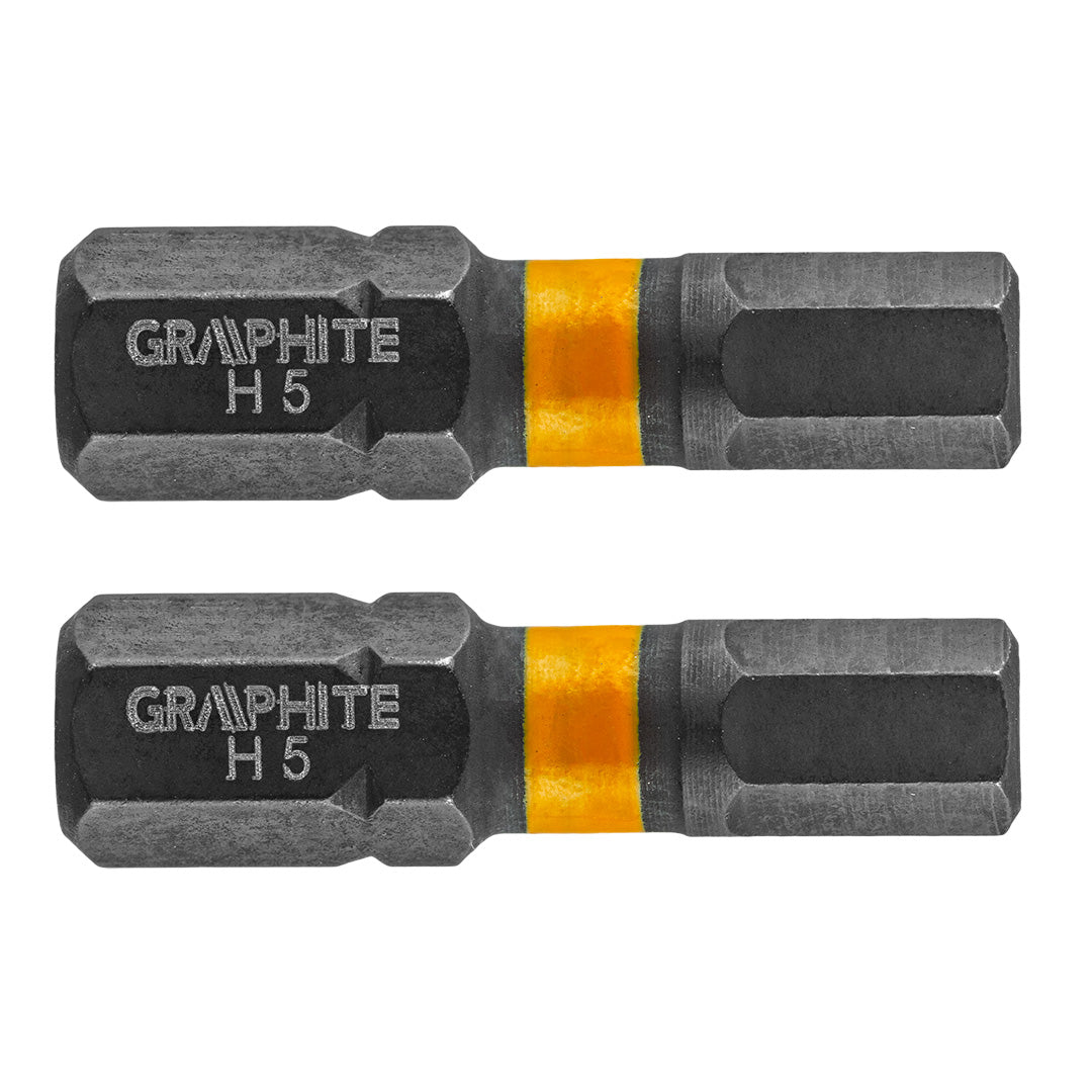 Rázové bity HEX5 x 25 mm, 2 ks. od GRAPHITE nájdeš na naravis.sk