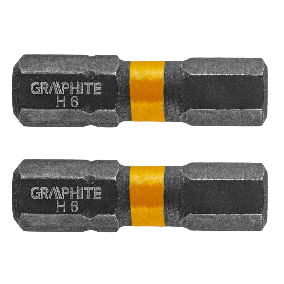 Rázové bity HEX6 x 25 mm, 2 ks. od GRAPHITE nájdeš na naravis.sk