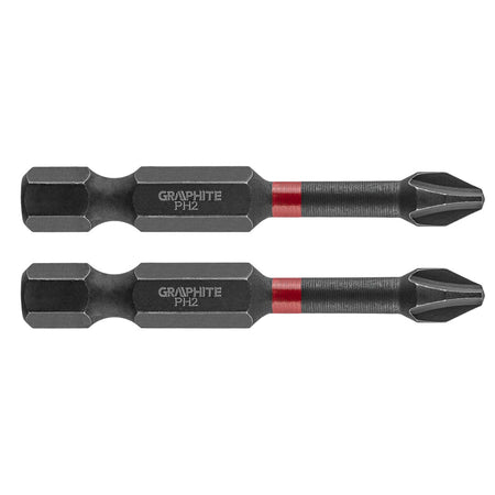 Rázové bity PH2 x 50 mm, 2 kusy. od GRAPHITE nájdeš na naravis.sk