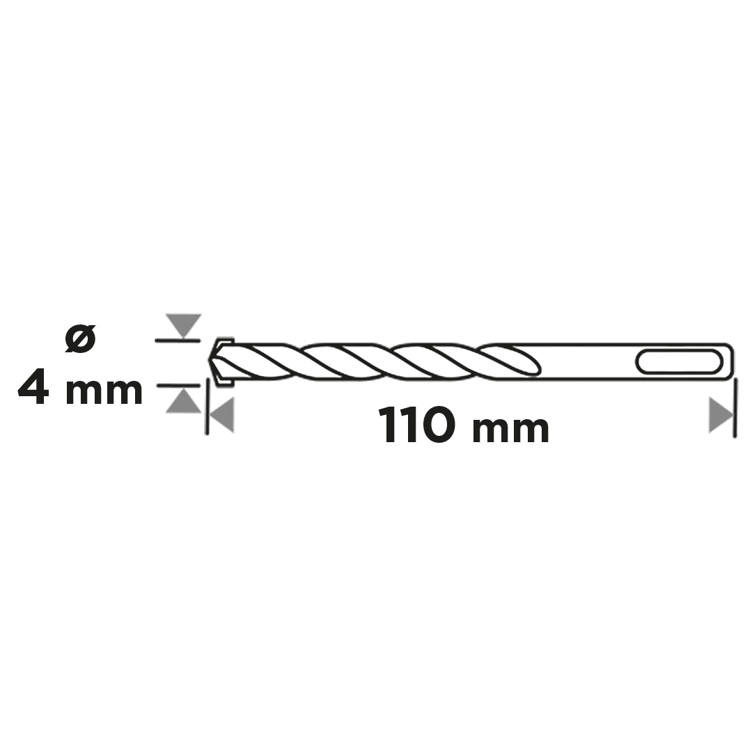 Vrták do betónu SDS Plus s dvojitou špirálou 4 x 110 mm od GRAPHITE nájdeš na naravis.sk