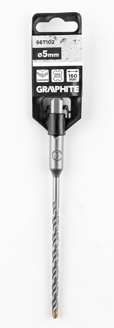Vrták do betónu SDS Plus s dvojitou špirálou 5 x 160 mm od GRAPHITE nájdeš na naravis.sk
