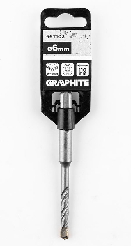 Vrták do betónu SDS Plus s dvojitou špirálou 6 x 110 mm od GRAPHITE nájdeš na naravis.sk