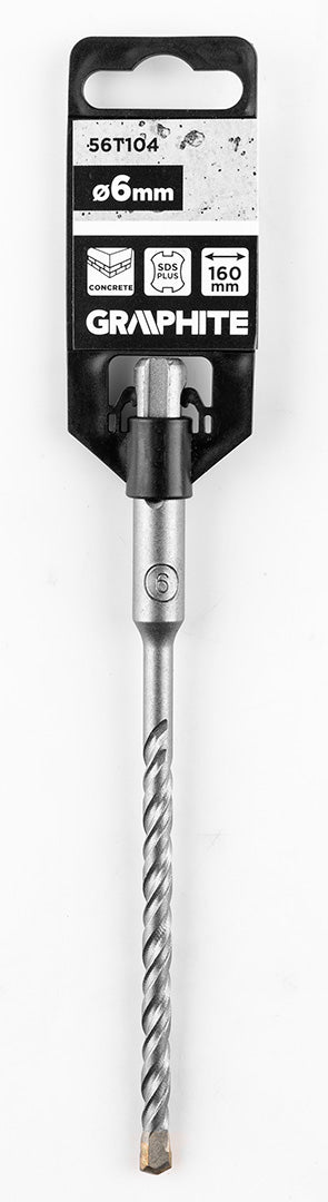 Vrták do betónu SDS Plus s dvojitou špirálou 6 x 160 mm od GRAPHITE nájdeš na naravis.sk
