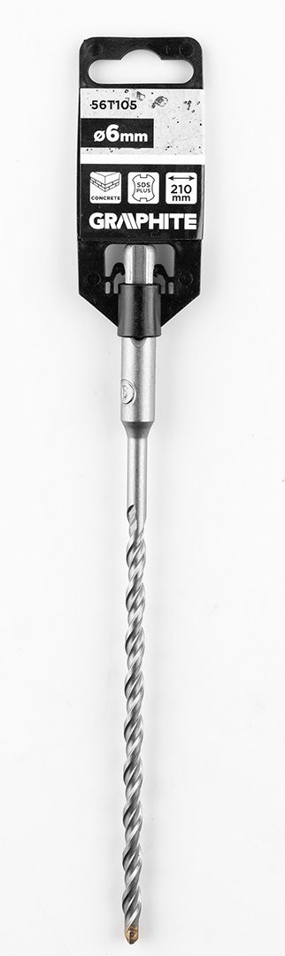 Vrták do betónu SDS Plus s dvojitou špirálou 6 x 210 mm od GRAPHITE nájdeš na naravis.sk