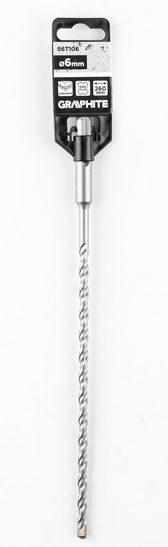 Vrták do betónu SDS Plus s dvojitou špirálou 6 x 260 mm od GRAPHITE nájdeš na naravis.sk