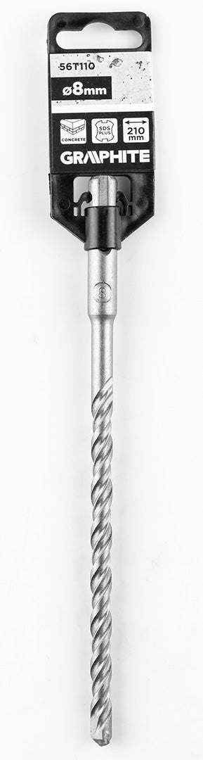 Vrták do betónu SDS Plus s dvojitou špirálou 8 x 210 mm od GRAPHITE nájdeš na naravis.sk