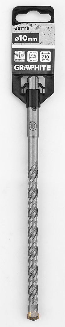 Vrták do betónu SDS Plus s dvojitou špirálou 10 x 210 mm od GRAPHITE nájdeš na naravis.sk