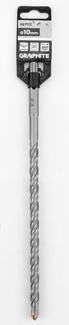 Vrták do betónu SDS Plus s dvojitou špirálou 10 x 260 mm od GRAPHITE nájdeš na naravis.sk