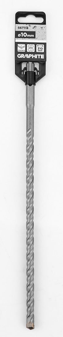 Vrták do betónu SDS Plus s dvojitou špirálou 10 x 310 mm od GRAPHITE nájdeš na naravis.sk