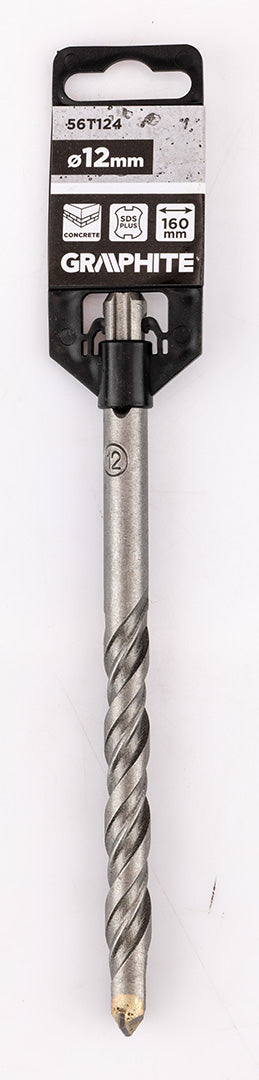 Vrták do betónu SDS Plus s dvojitou špirálou 12 x 160 mm od GRAPHITE nájdeš na naravis.sk