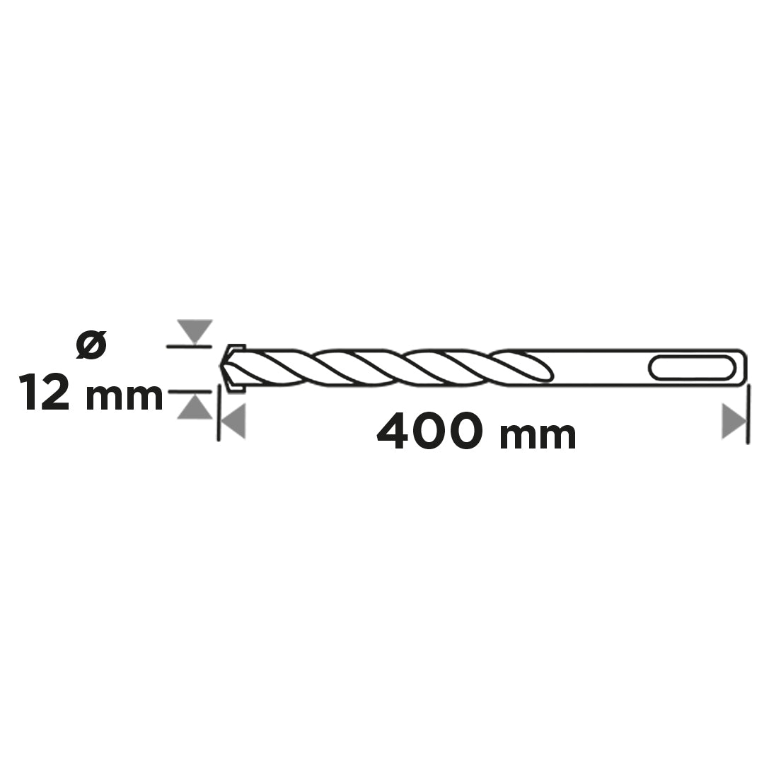 Vrták do betónu SDS Plus s dvojitou špirálou 12 x 400 mm od GRAPHITE nájdeš na naravis.sk