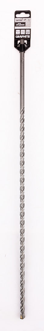 Vrták do betónu SDS Plus s dvojitou špirálou 12 x 600 mm od GRAPHITE nájdeš na naravis.sk
