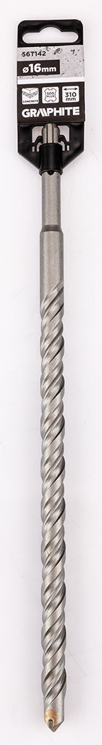 Vrták do betónu SDS Plus s dvojitou špirálou 16 x 310 mm od GRAPHITE nájdeš na naravis.sk