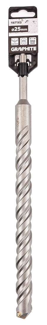 Vrták do betónu SDS Plus s dvojitou špirálou 25 x 310 mm od GRAPHITE nájdeš na naravis.sk