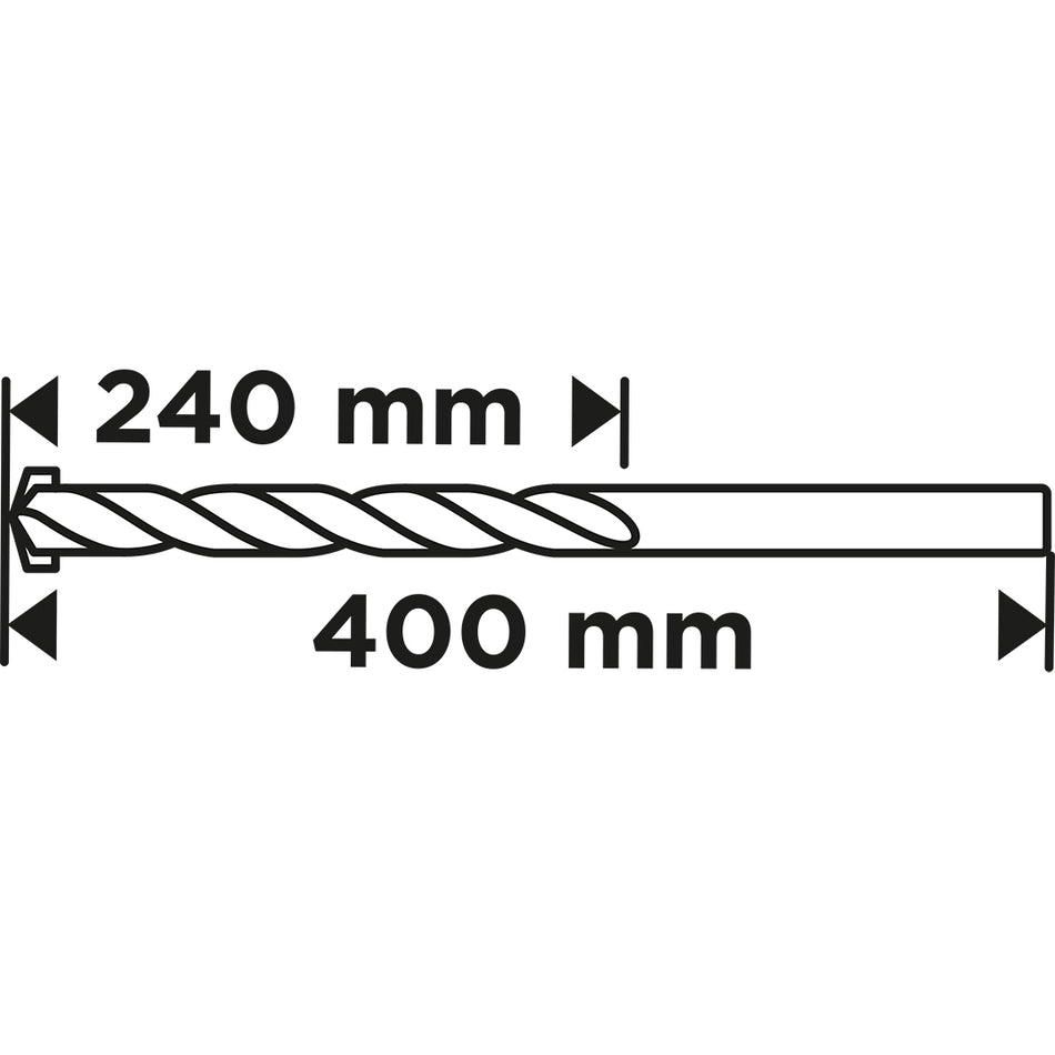 Vrták do betónu 8 x 400 mm od GRAPHITE nájdeš na naravis.sk