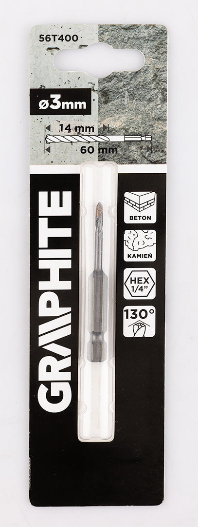 Šesťhranný vrták do betónu 3,0 mm od GRAPHITE nájdeš na naravis.sk
