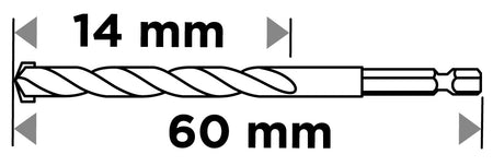 Šesťhranný vrták do betónu 3,0 mm od GRAPHITE nájdeš na naravis.sk