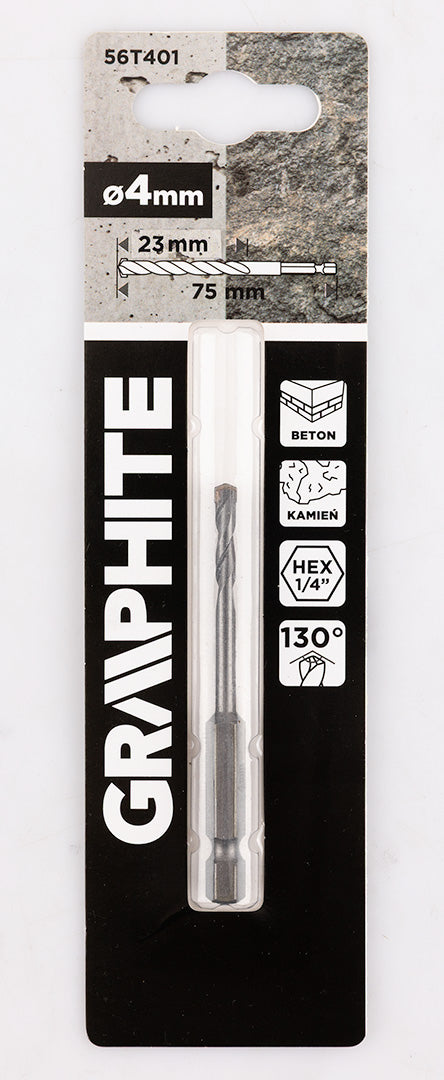 Šesťhranný vrták do betónu 4,0 mm od GRAPHITE nájdeš na naravis.sk