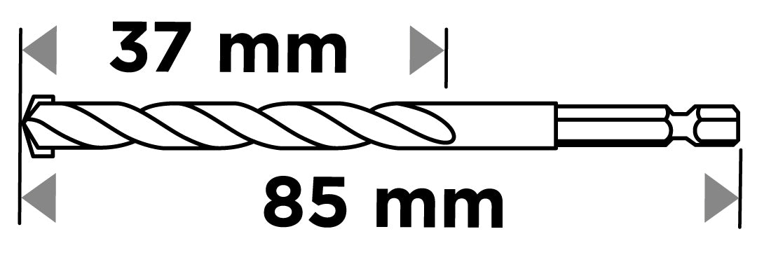 Šesťhranný vrták do betónu 5,0 mm od GRAPHITE nájdeš na naravis.sk