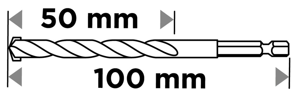Šesťhranný vrták do betónu 6,0 mm od GRAPHITE nájdeš na naravis.sk