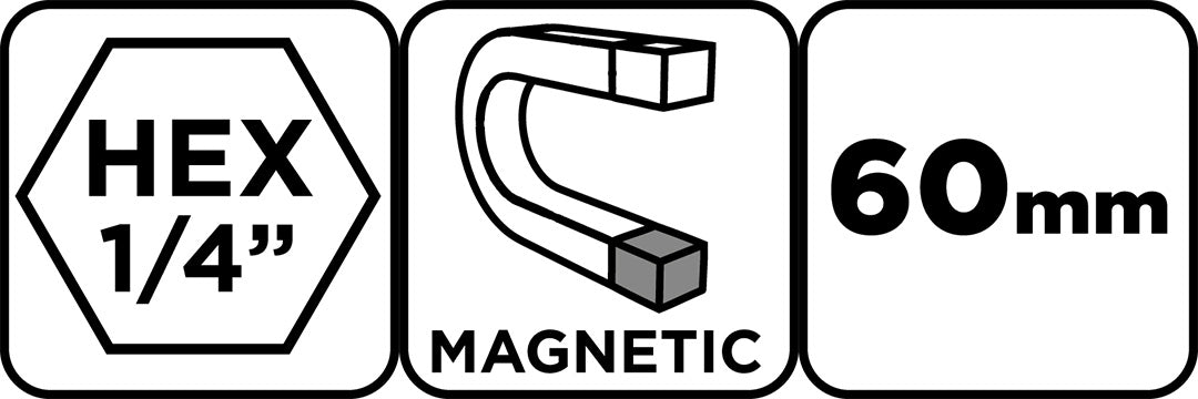 Magnetické skľučovadlo 60 mm, 1/4" Hex od GRAPHITE nájdeš na naravis.sk