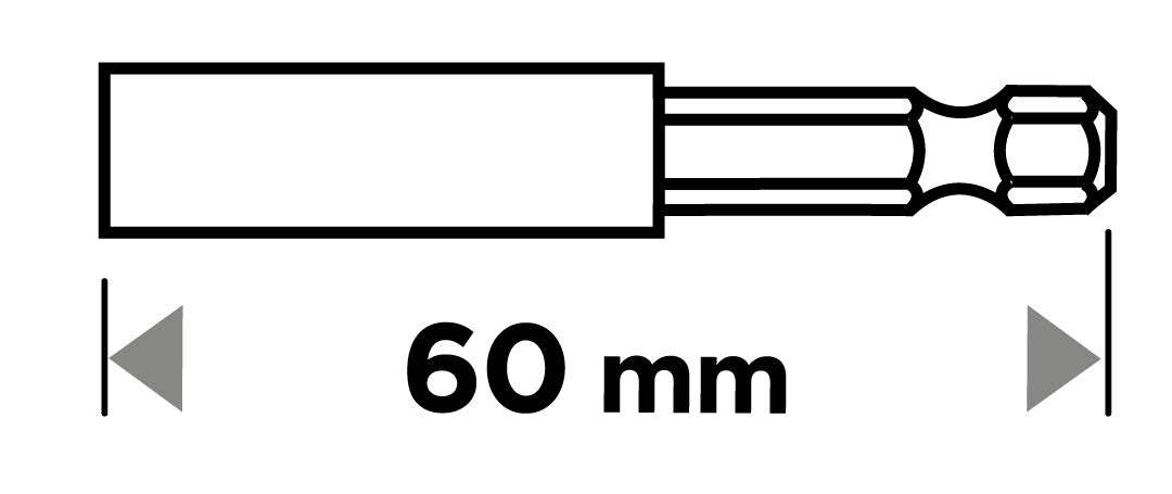 Magnetické skľučovadlo 60 mm, 1/4" Hex od GRAPHITE nájdeš na naravis.sk