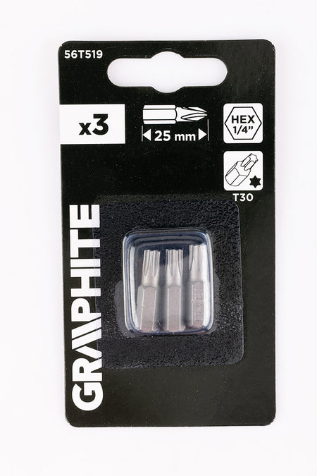 Bity Torx T30 x 25 mm, 3 ks. od GRAPHITE nájdeš na naravis.sk