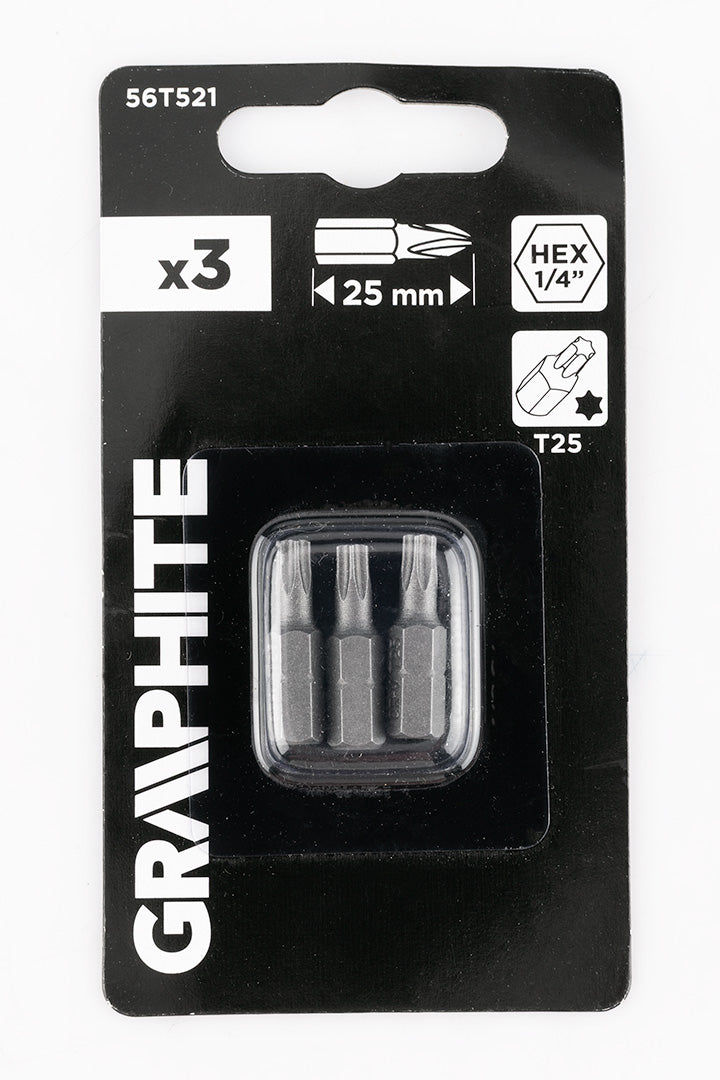 Bity Torx T25 x 25 mm, 3 ks. od GRAPHITE nájdeš na naravis.sk