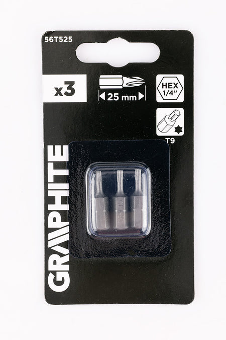 Bity Torx T9 x 25 mm, 3 ks. od GRAPHITE nájdeš na naravis.sk