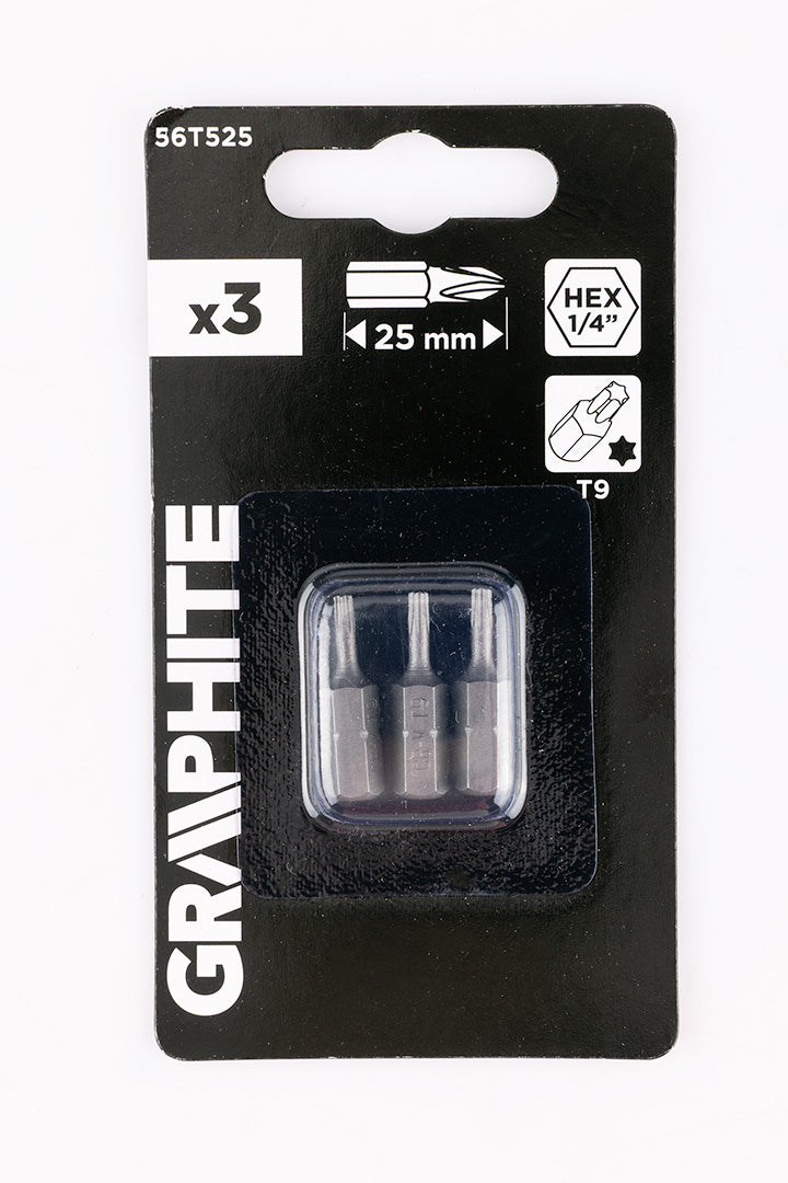 Bity Torx T9 x 25 mm, 3 ks. od GRAPHITE nájdeš na naravis.sk