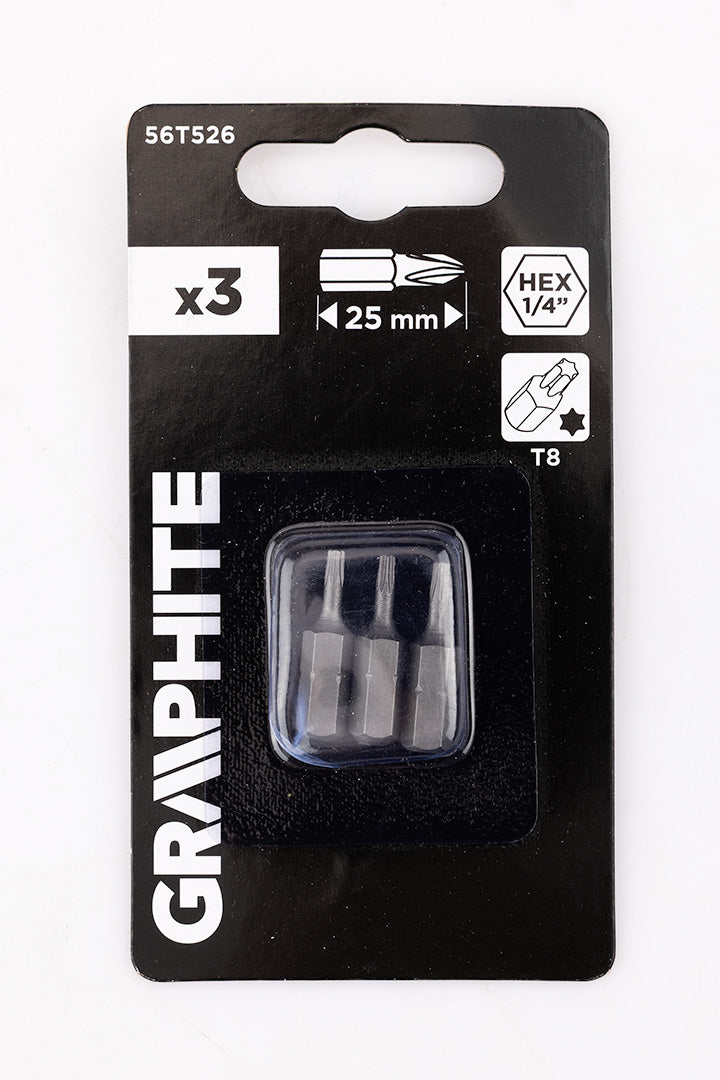 Bity Torx T8 x 25 mm, 3 ks. od GRAPHITE nájdeš na naravis.sk