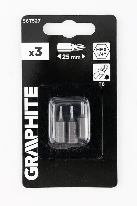 Bity Torx T6 x 25 mm, 3 ks. od GRAPHITE nájdeš na naravis.sk