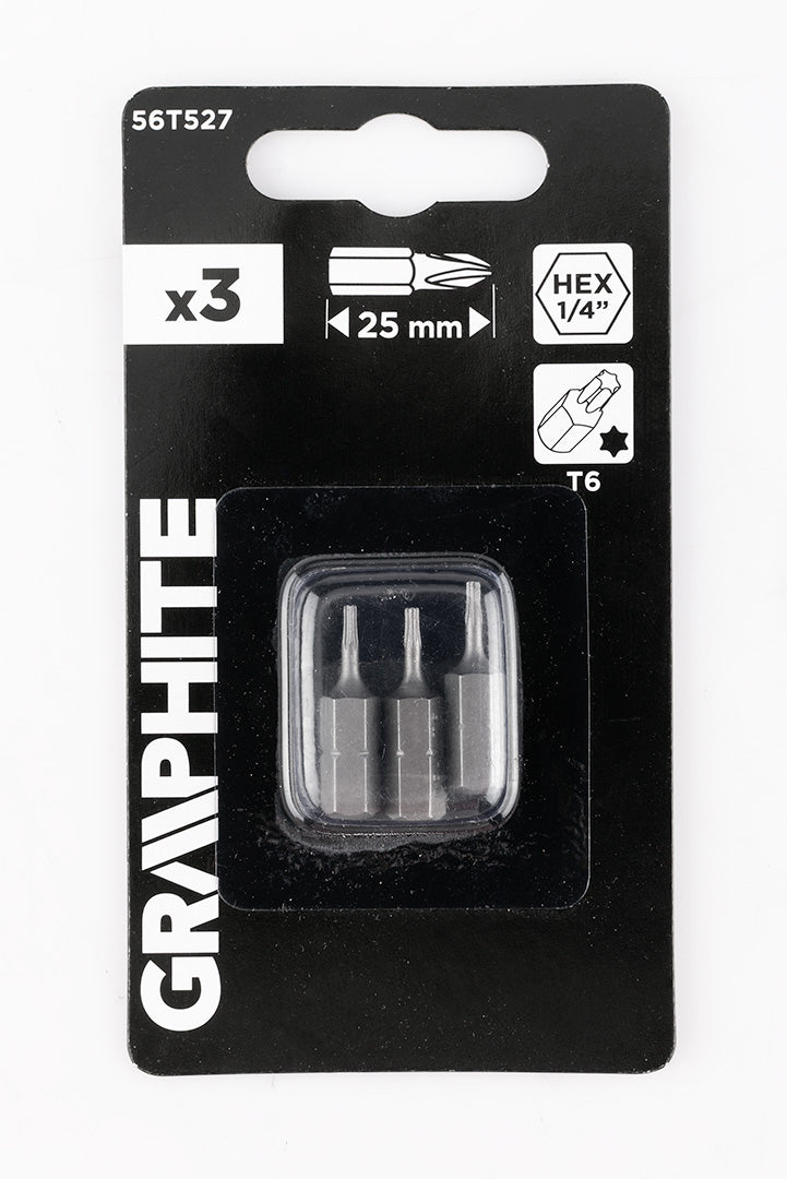 Bity Torx T6 x 25 mm, 3 ks. od GRAPHITE nájdeš na naravis.sk
