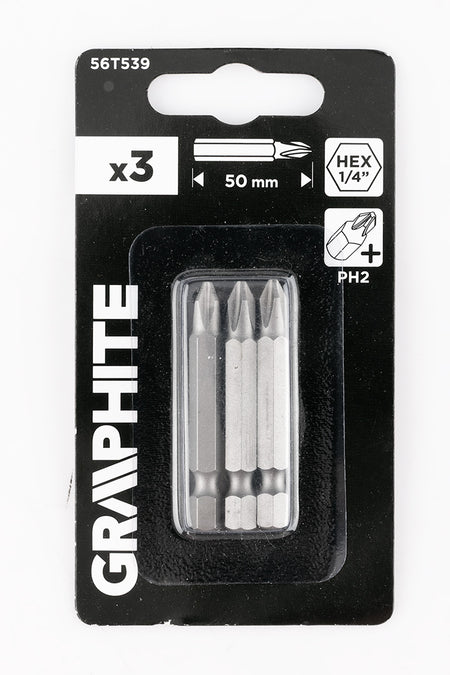 Bity PH2 x 50 mm, 3 ks. od GRAPHITE nájdeš na naravis.sk