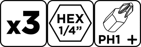 Bity PH1 x 50 mm, 3 ks. od GRAPHITE nájdeš na naravis.sk