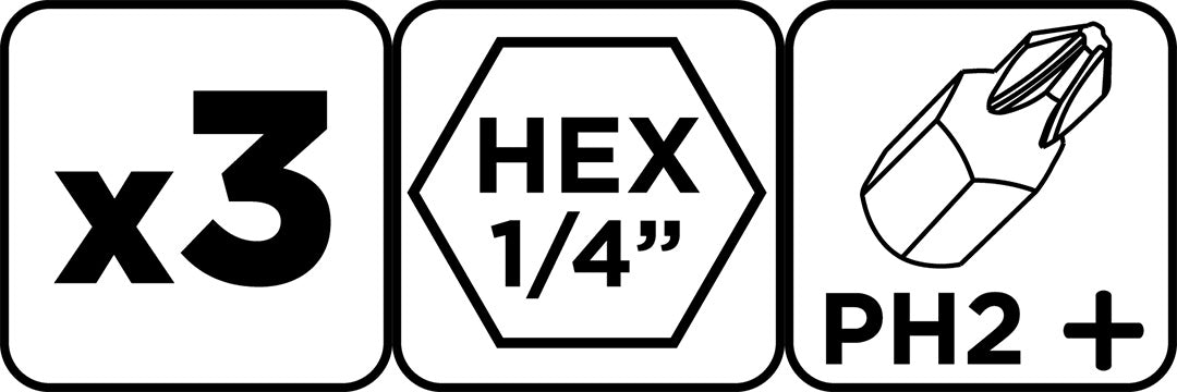Bity PH2 x 25 mm, 3 ks. od GRAPHITE nájdeš na naravis.sk