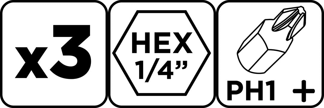 Bity PH1 x 25 mm, 3 ks. od GRAPHITE nájdeš na naravis.sk