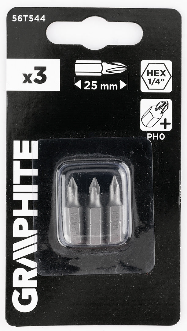 Bity PH0 x 25 mm, 3 ks. od GRAPHITE nájdeš na naravis.sk