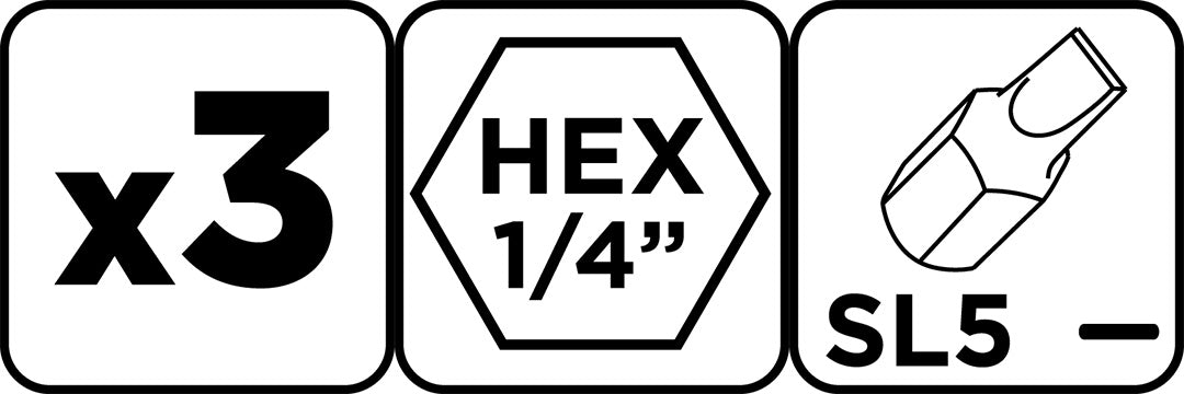 Bity SL5 x 0,8 x 25 mm, 3 ks. od GRAPHITE nájdeš na naravis.sk