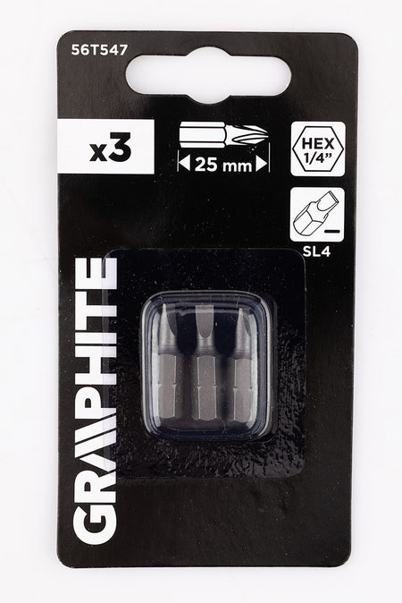Bity SL4 x 0,6 x 25 mm, 3 ks. od GRAPHITE nájdeš na naravis.sk