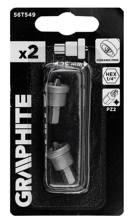 Stopkové bity PZ2 x 25 mm, 2 ks. od GRAPHITE nájdeš na naravis.sk