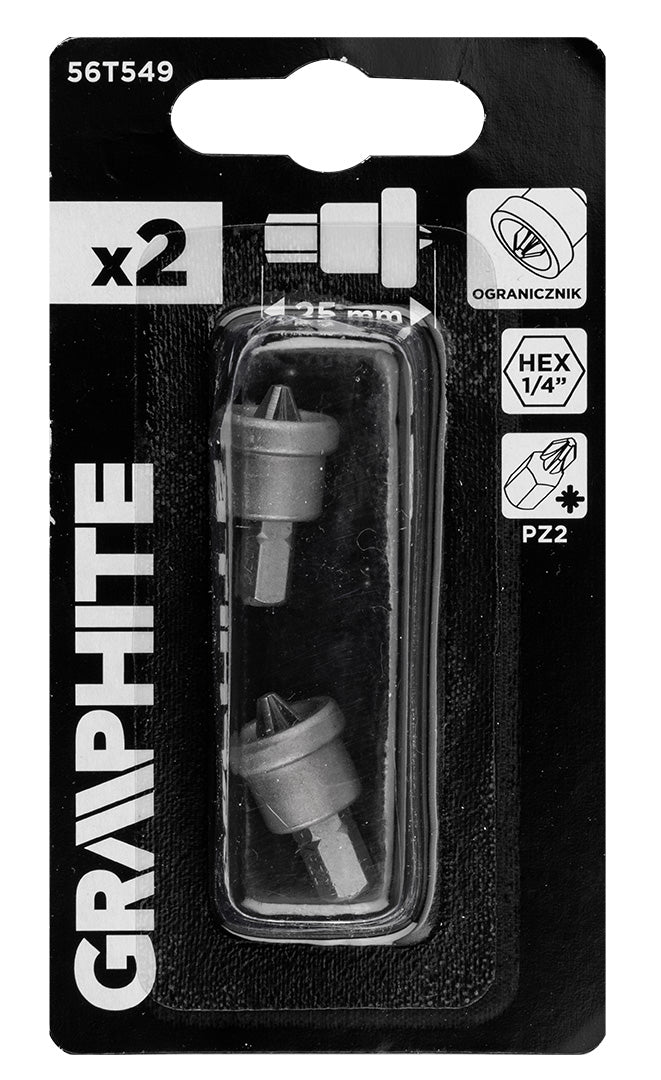 Stopkové bity PZ2 x 25 mm, 2 ks. od GRAPHITE nájdeš na naravis.sk