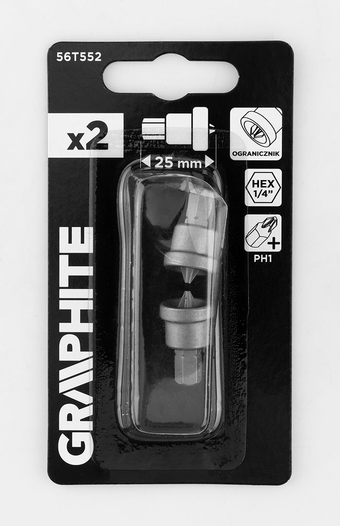 Stopkové bity PH1 x 25 mm, 2 ks. od GRAPHITE nájdeš na naravis.sk