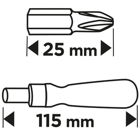 Sada bitov s magnetickým držiakom s račňou 115 mm, 21 kusov. od GRAPHITE nájdeš na naravis.sk